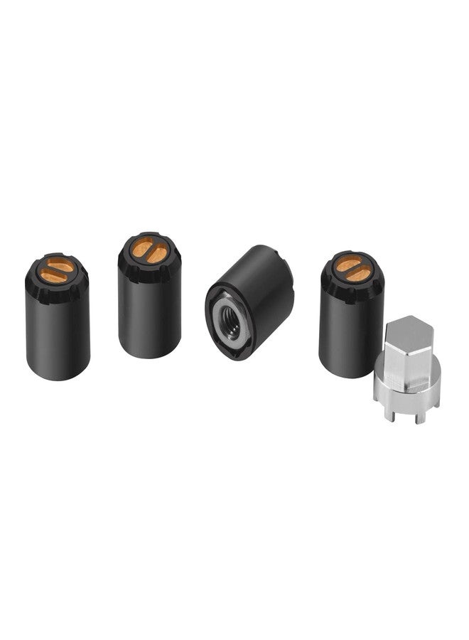 DJX 4PCS Aluminum M2.5 Wheel Nut Center Cap Locking Hubs for TRX-4M TRX4M Etc 1/18 RC Crawler Car (Black and Gold) - Image 2